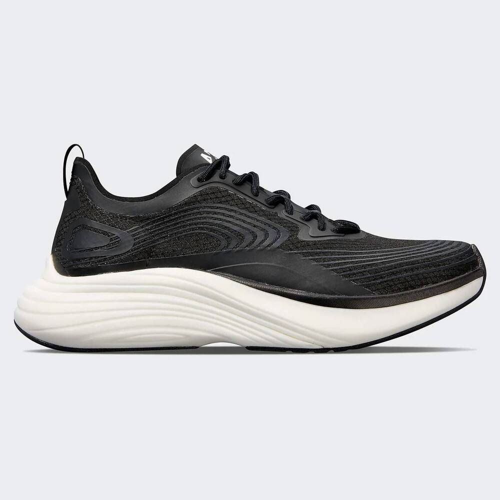 NEW APL women's streamline running shoes in black/black/white